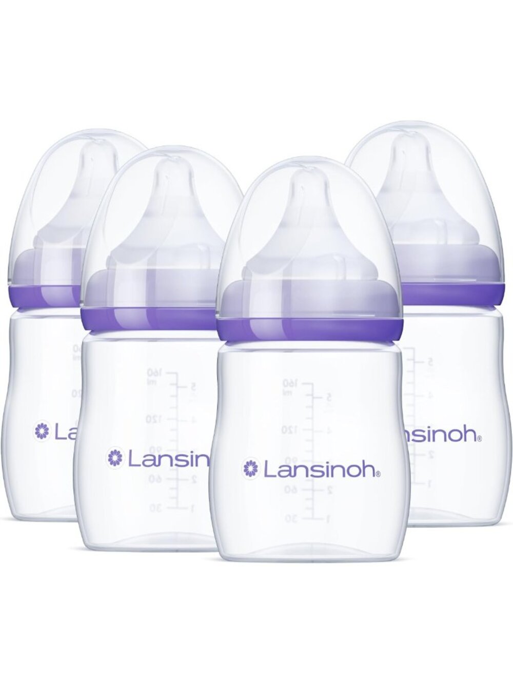 Anti-Colic Baby Bottles, BPA-Free, 5oz, 4-Pack, Extra Slow Flow Nipples